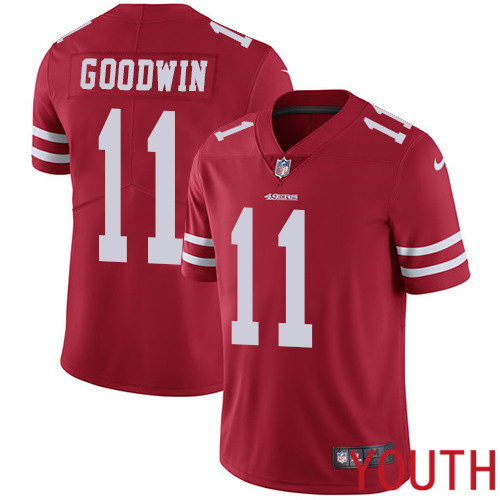 San Francisco 49ers Limited Red Youth 11 Marquise Goodwin Home NFL Jersey Vapor Untouchable